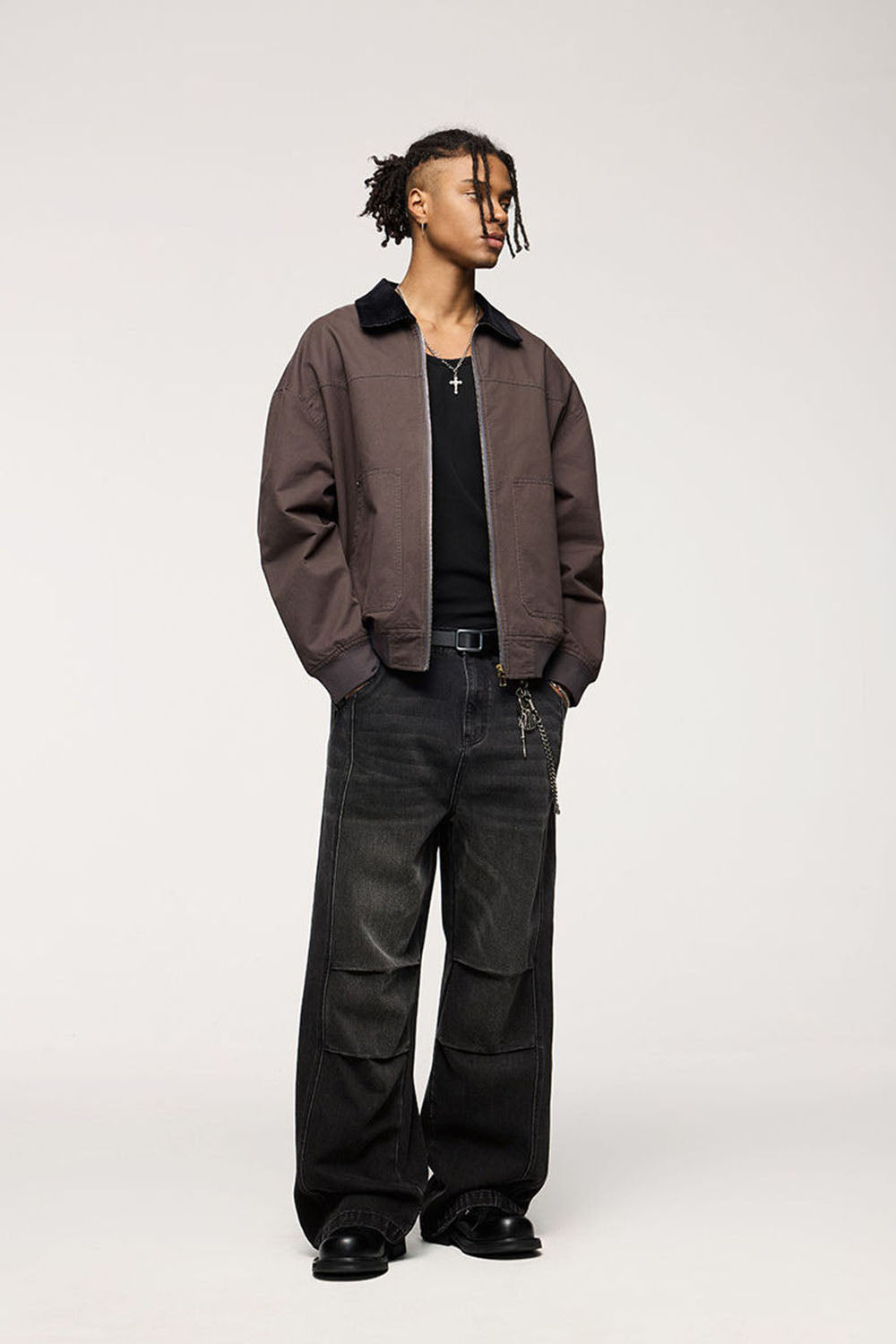 DirtyFit Tailored Straight-Leg Distressed Vintage Jeans