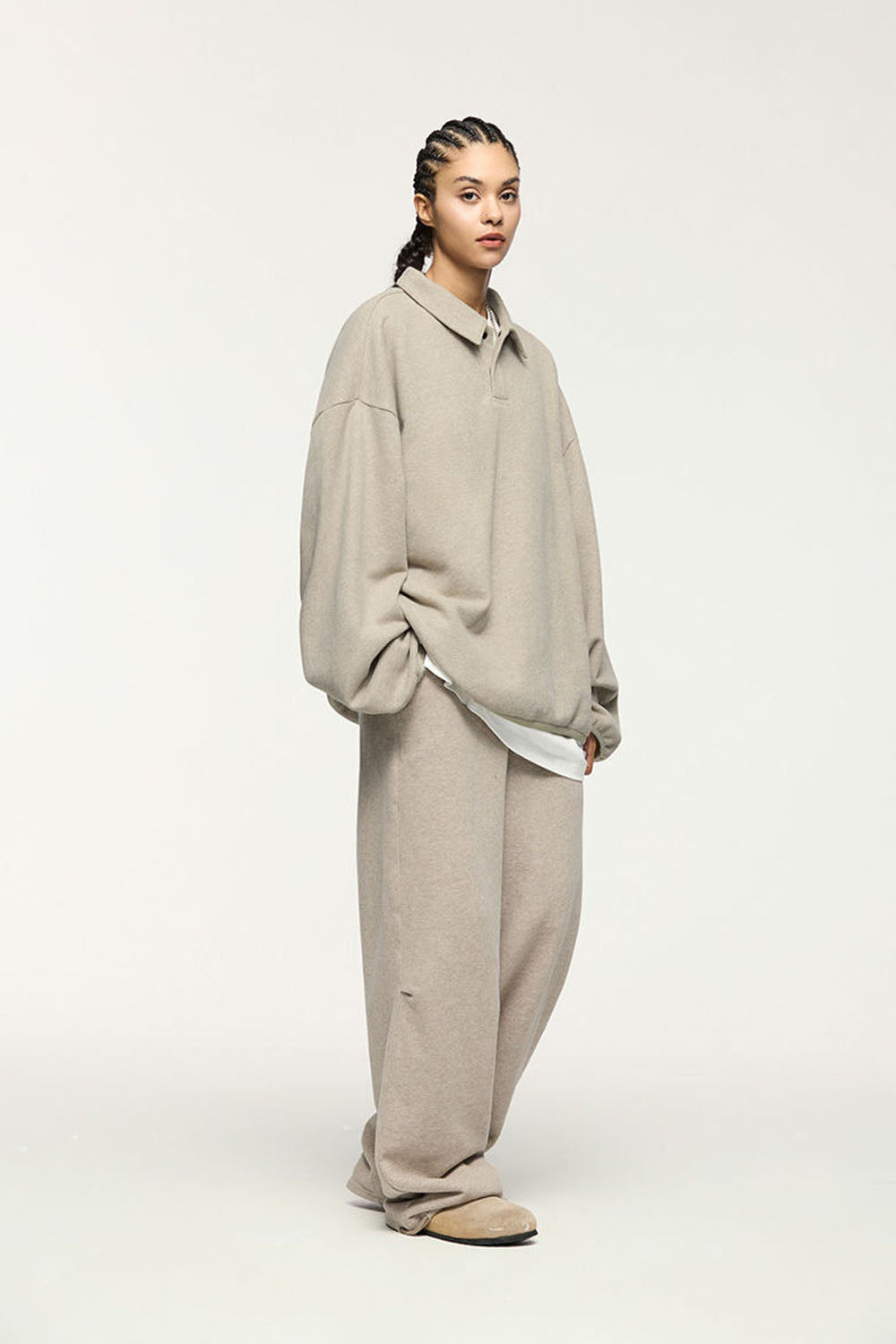 Fleece Polo Collar Pullover: Stylish and Comfortable Top