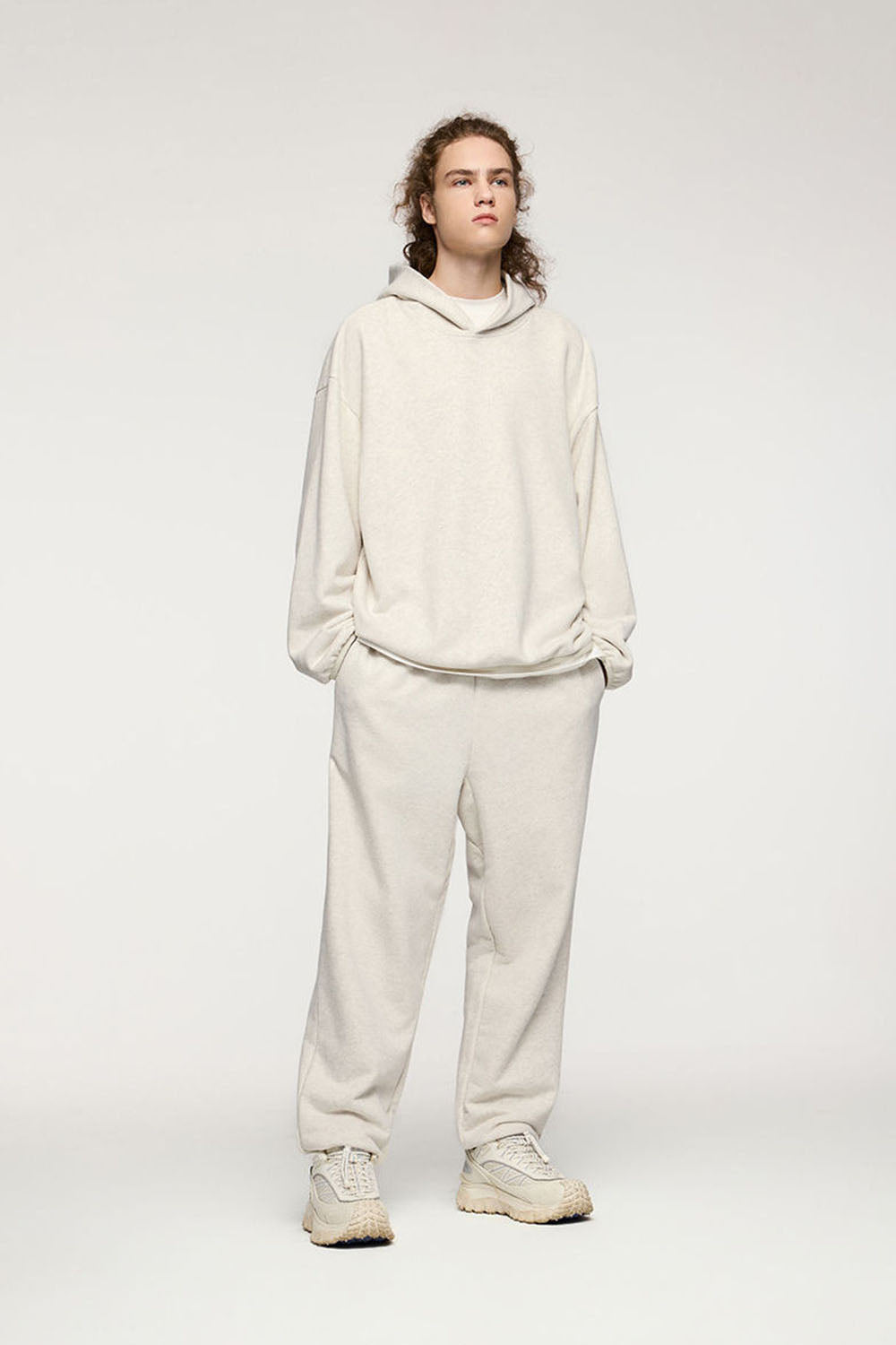 Hooded Fleece Sweatshirt: Casual Loose Pullover