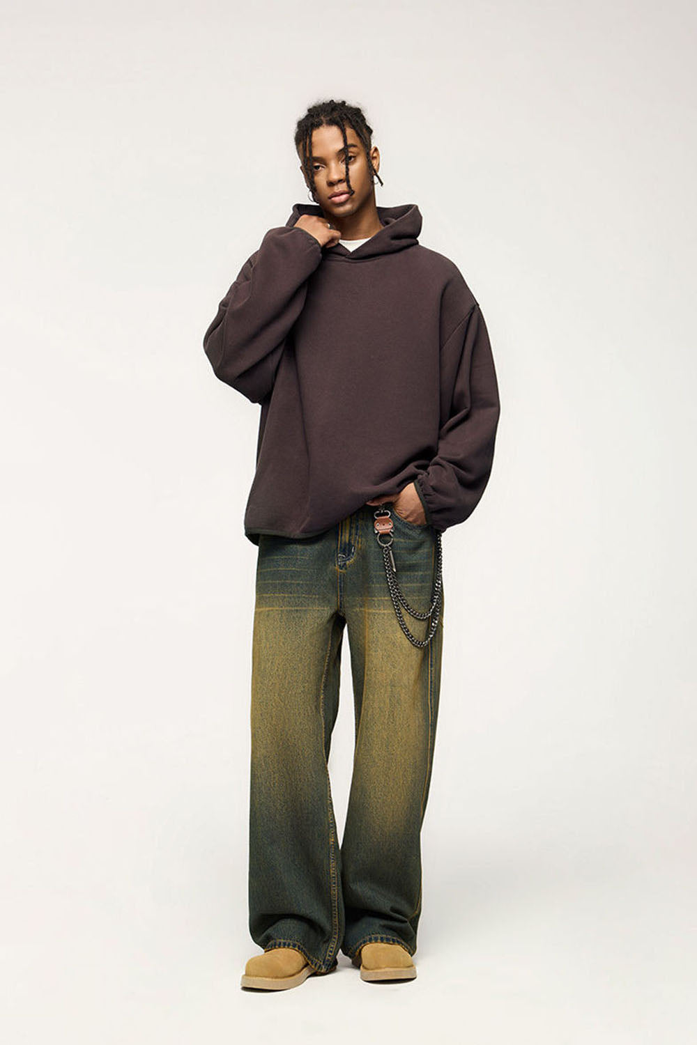 Hooded Fleece Sweatshirt: Casual Loose Pullover