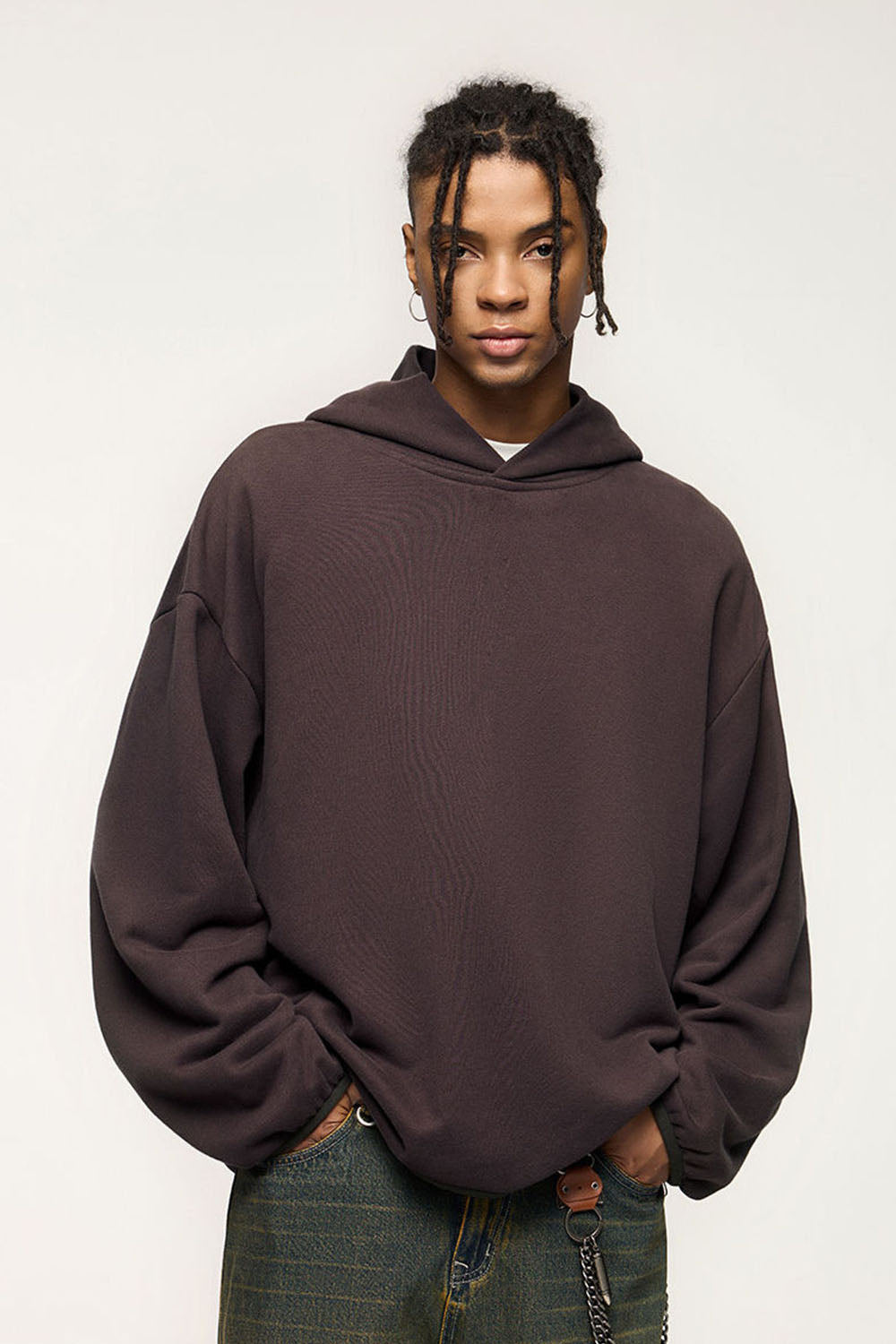 Hooded Fleece Sweatshirt: Casual Loose Pullover