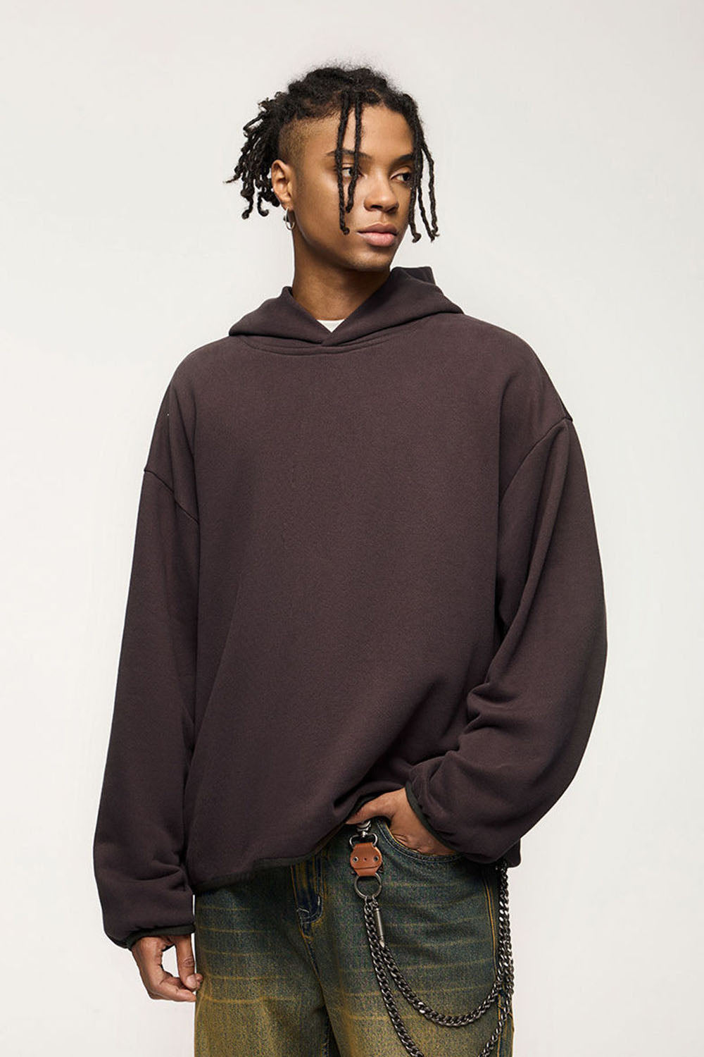 Hooded Fleece Sweatshirt: Casual Loose Pullover