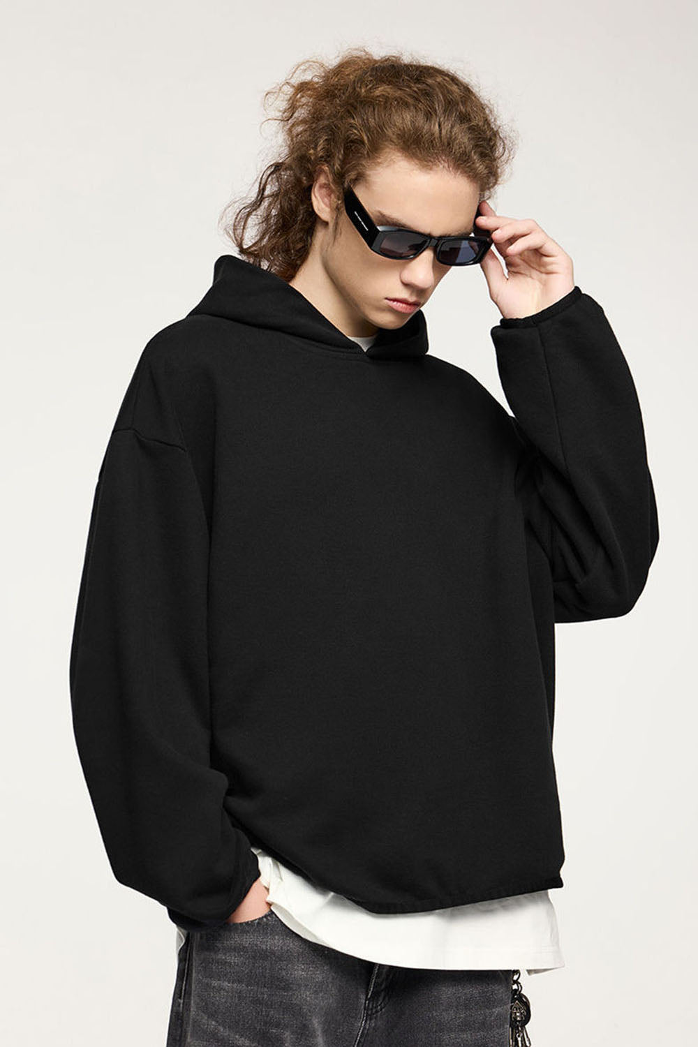 Hooded Fleece Sweatshirt: Casual Loose Pullover