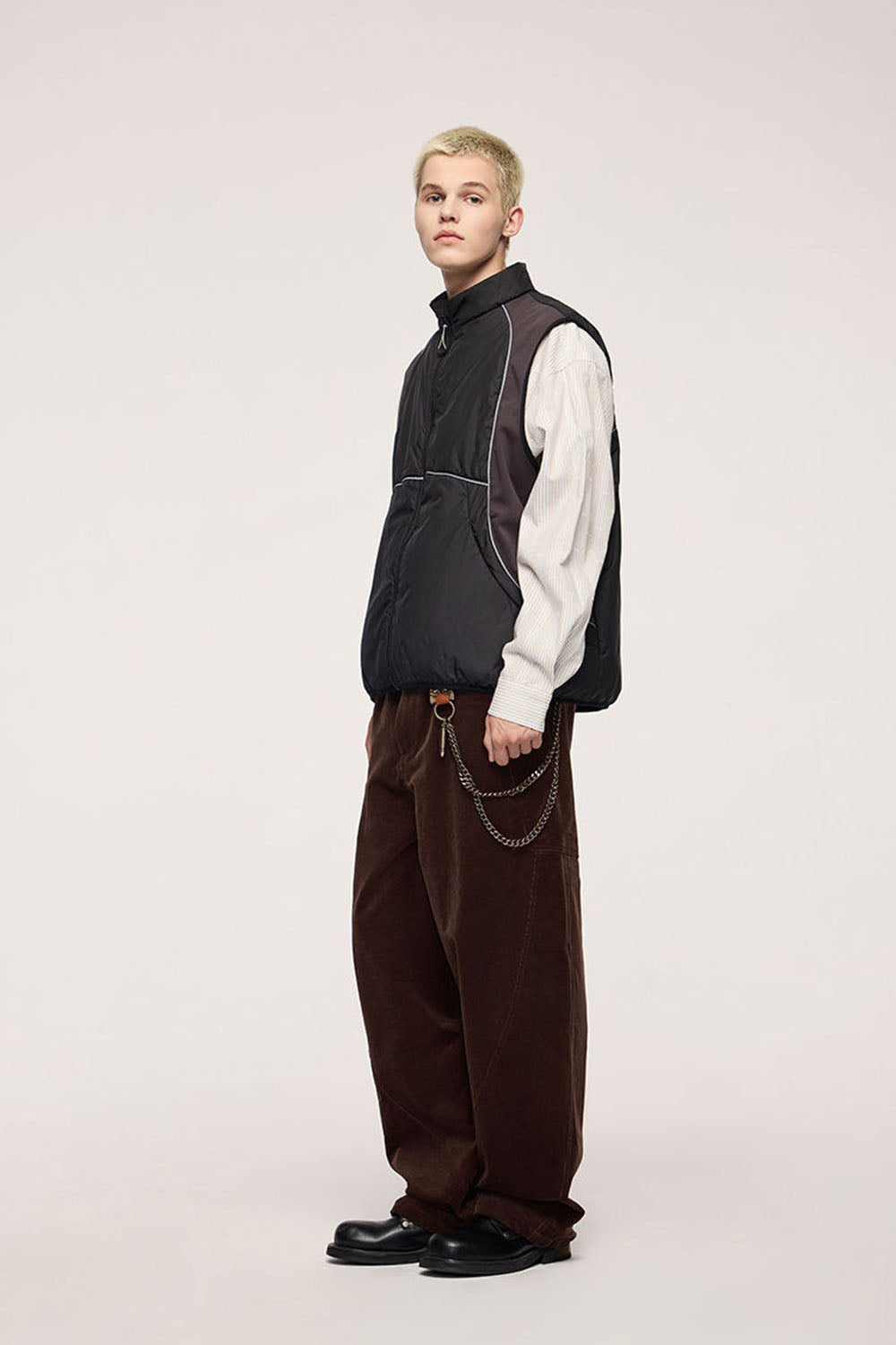 Cotton Corduroy Curved Utility Pants: Retro Sculpted Cut