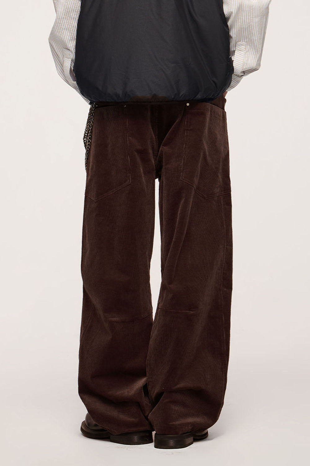 Cotton Corduroy Curved Utility Pants: Retro Sculpted Cut