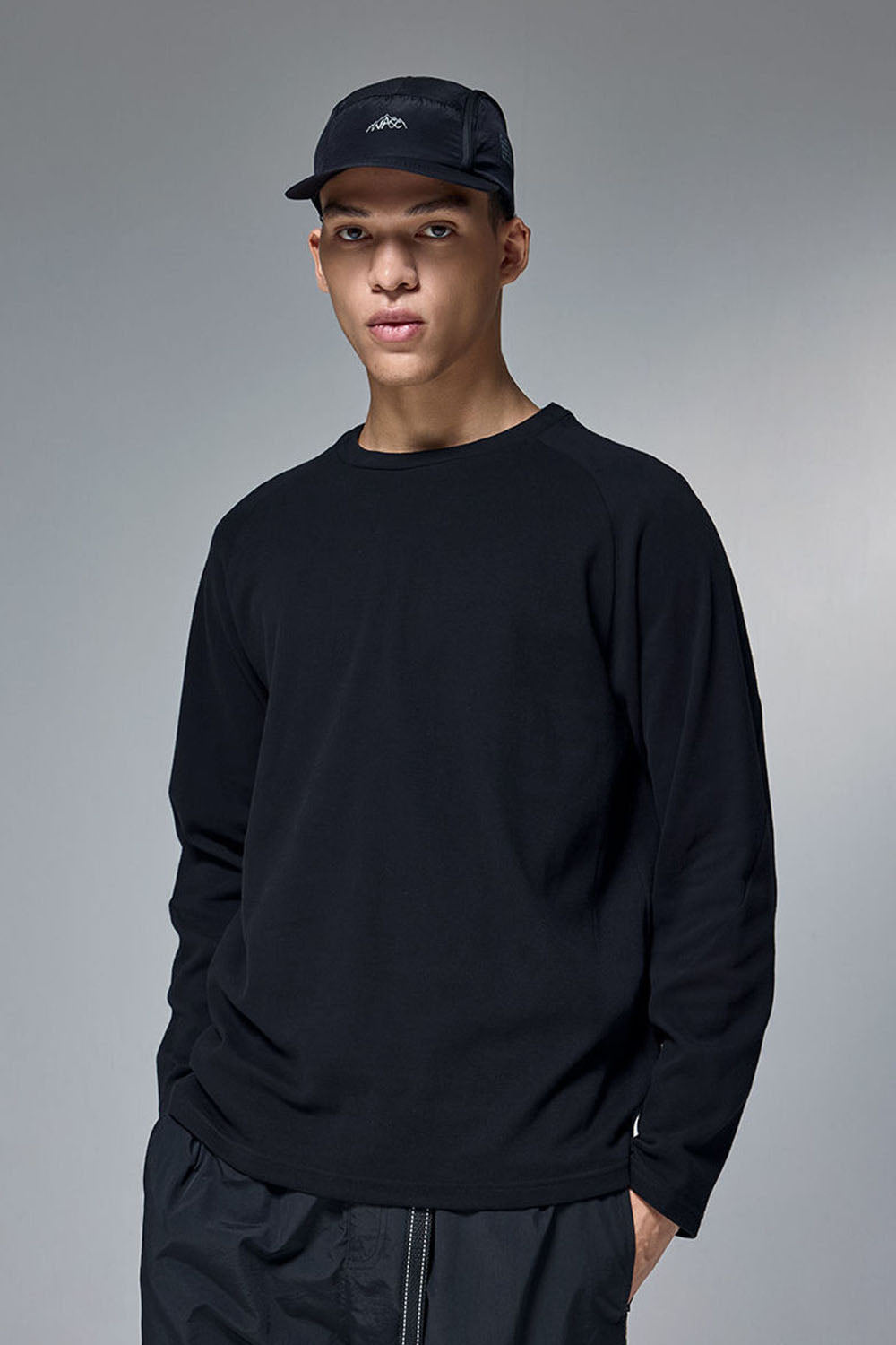 Double-Sided Velvet Crew Neck Long Sleeve T-Shirt: Sport Outdoor Wear