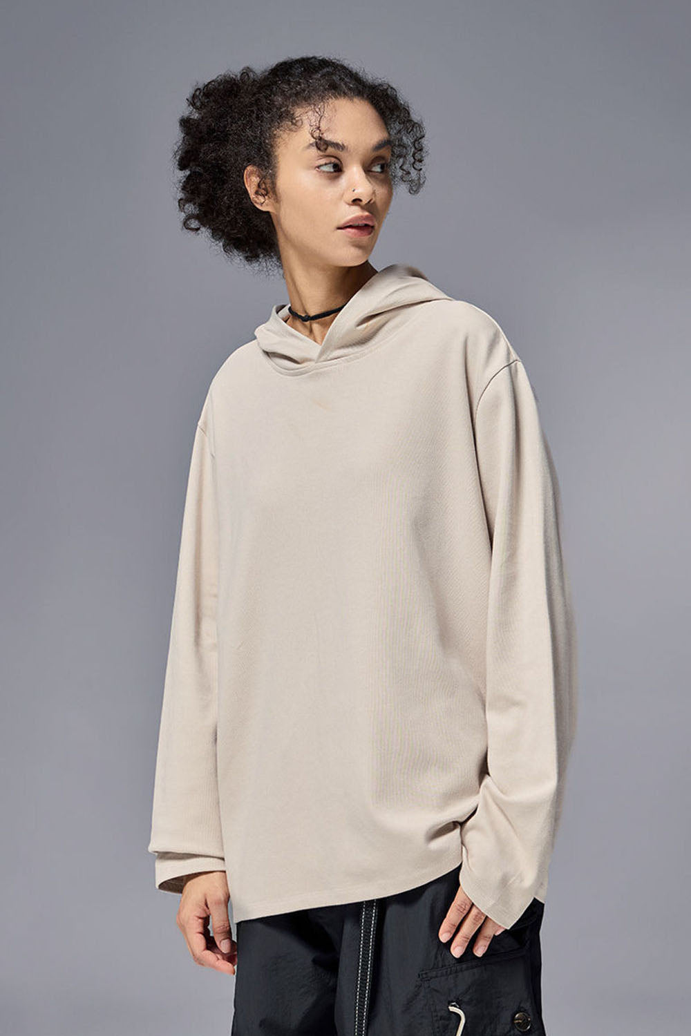 Double-Sided Velvet Hooded Long Sleeve Sweatshirt: Lightweight Sport Outdoor Top