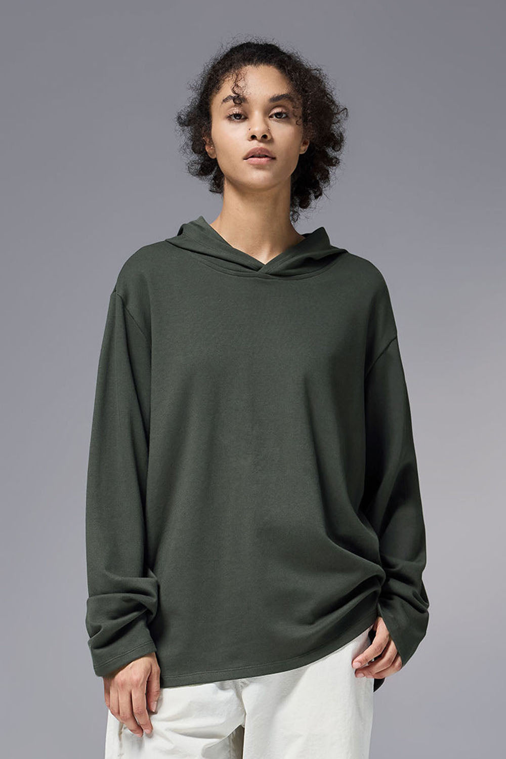 Double-Sided Velvet Hooded Long Sleeve Sweatshirt: Lightweight Sport Outdoor Top