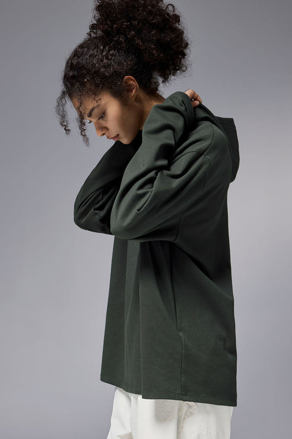 Double-Sided Velvet Hooded Long Sleeve Sweatshirt: Lightweight Sport Outdoor Top