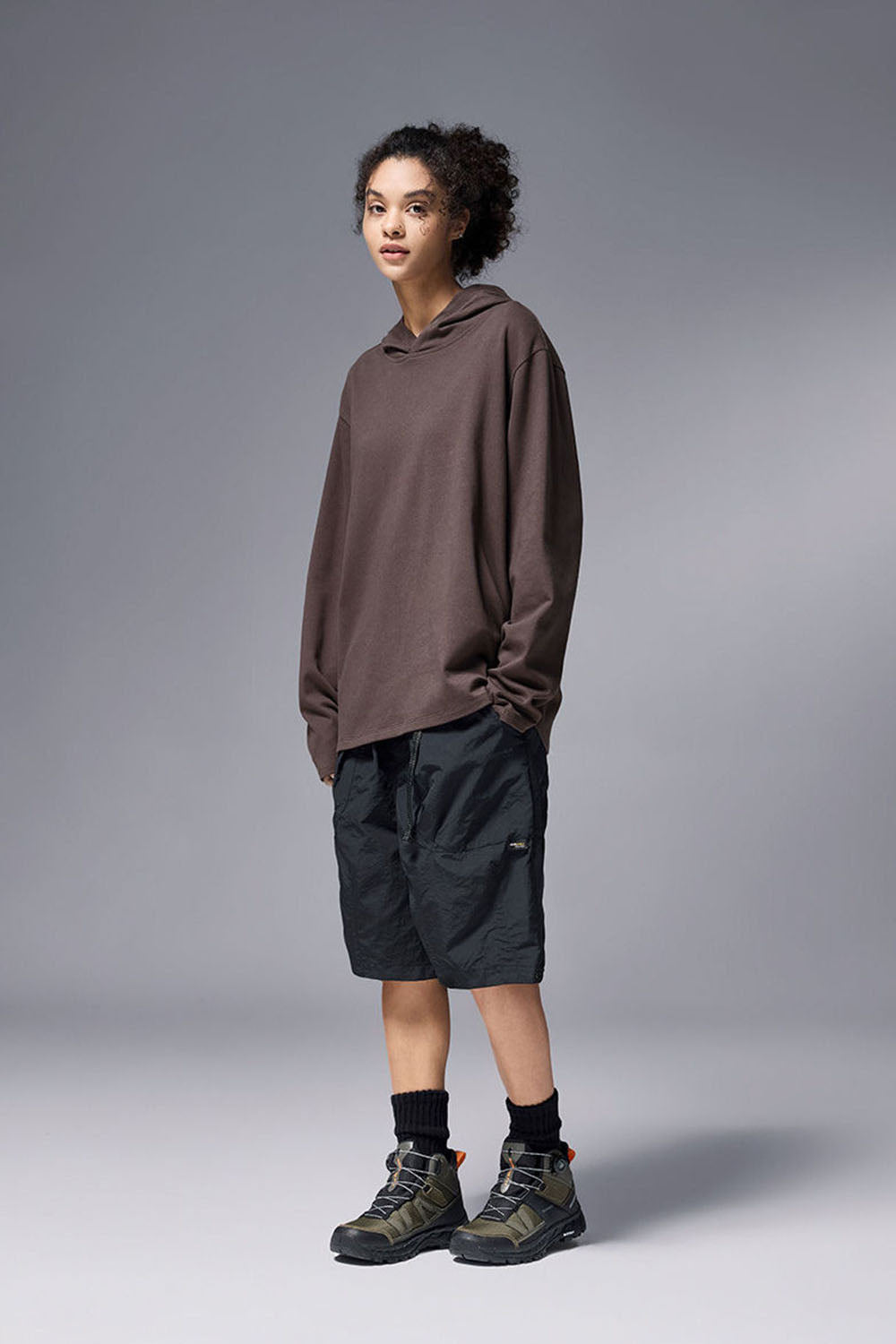 Double-Sided Velvet Hooded Long Sleeve Sweatshirt: Lightweight Sport Outdoor Top