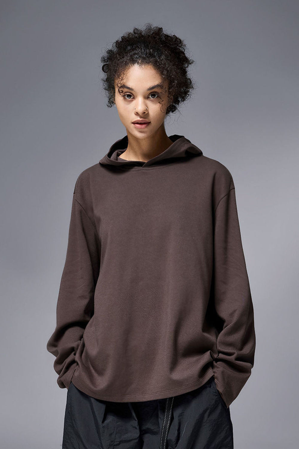 Double-Sided Velvet Hooded Long Sleeve Sweatshirt: Lightweight Sport Outdoor Top