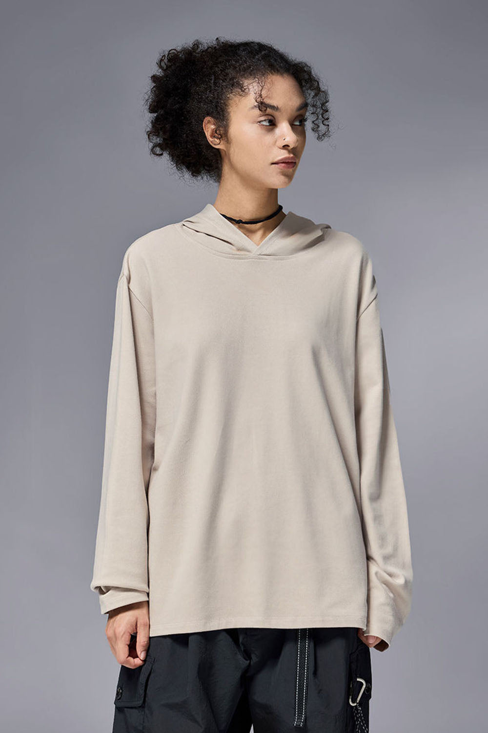 Double-Sided Velvet Hooded Long Sleeve Sweatshirt: Lightweight Sport Outdoor Top