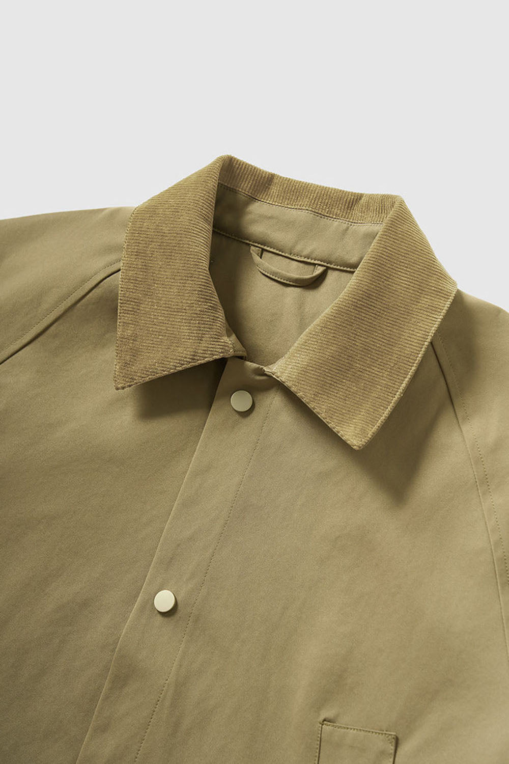 Elastic Wrinkle-Resistant Safari Jacket: Vintage Workwear with Fold-Over Collar