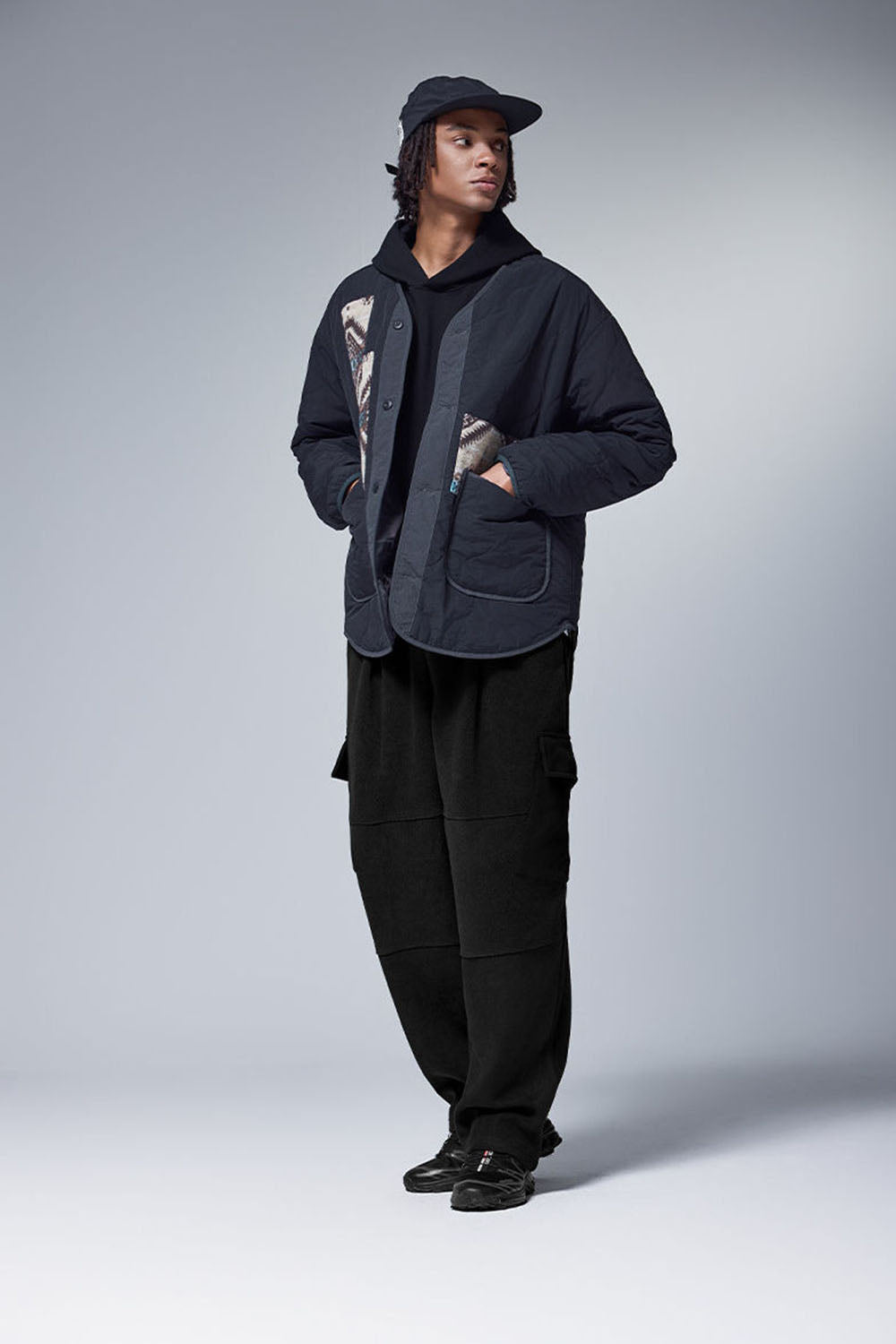 Thermostatic Yarn Fleece Utility Trousers: 325G Casual Straight-Leg Pants