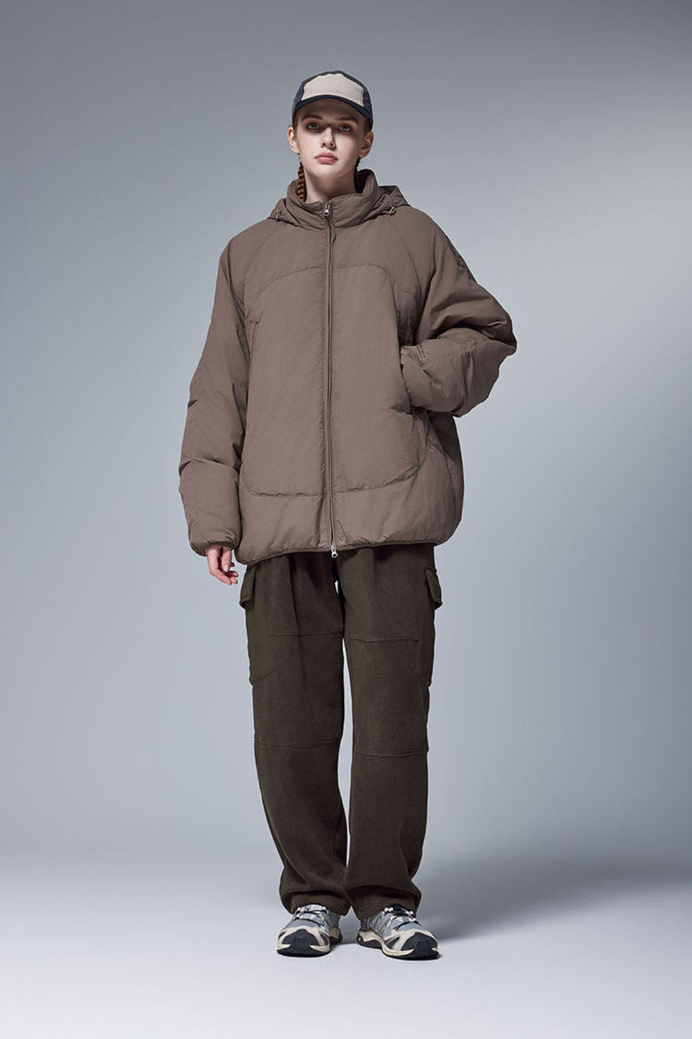 Thermostatic Yarn Fleece Utility Trousers: 325G Casual Straight-Leg Pants