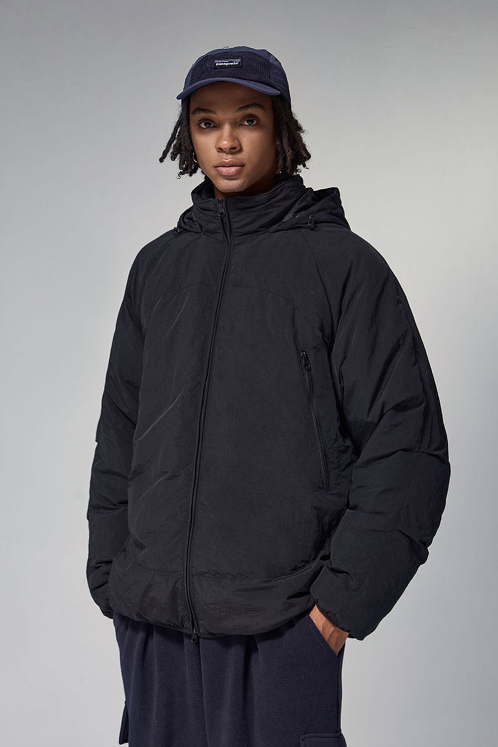Triple Protection Lightweight Down Jacket with 90% Down Fill and High Collar