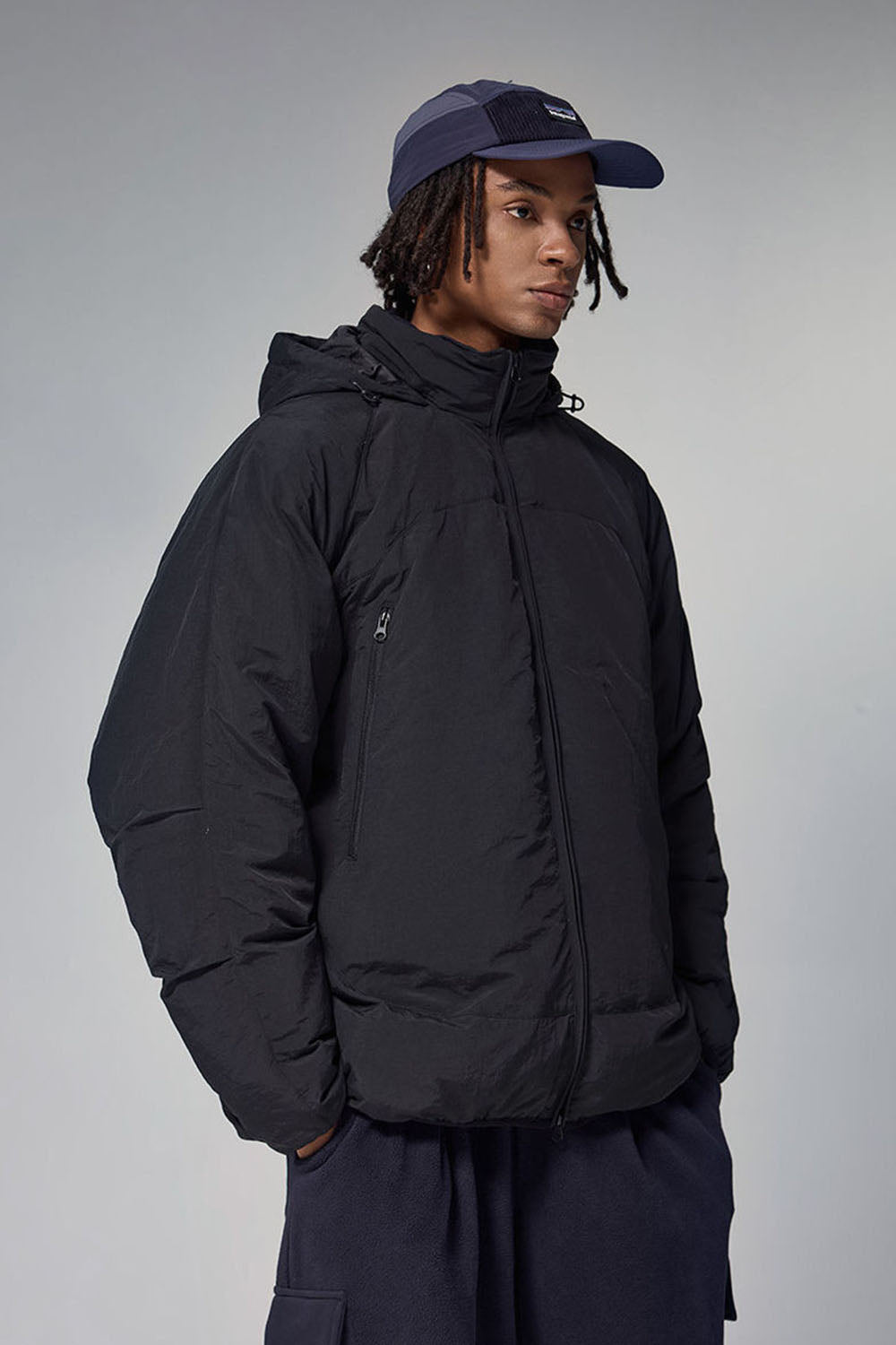 Triple Protection Lightweight Down Jacket with 90% Down Fill and High Collar