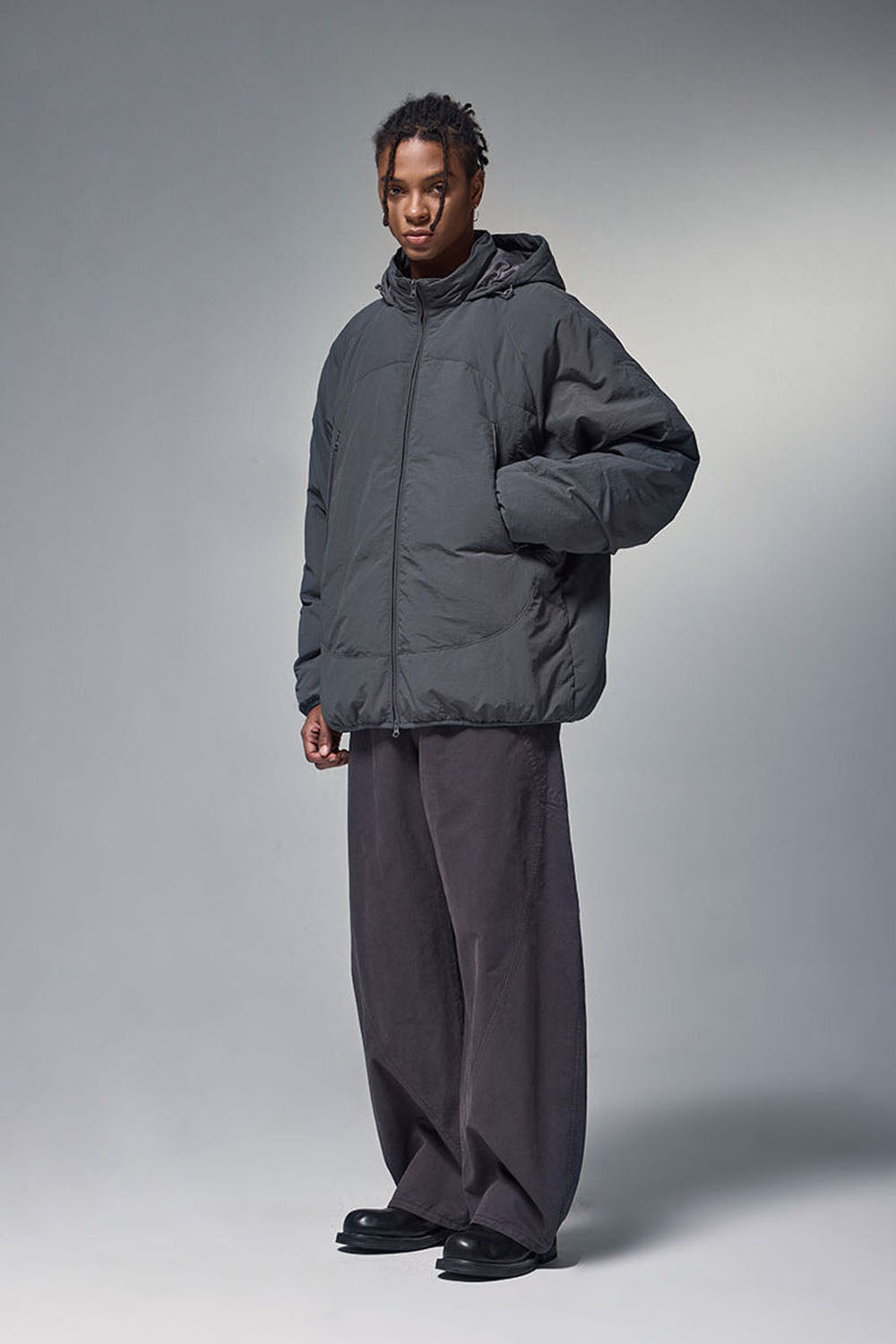 Triple Protection Lightweight Down Jacket with 90% Down Fill and High Collar