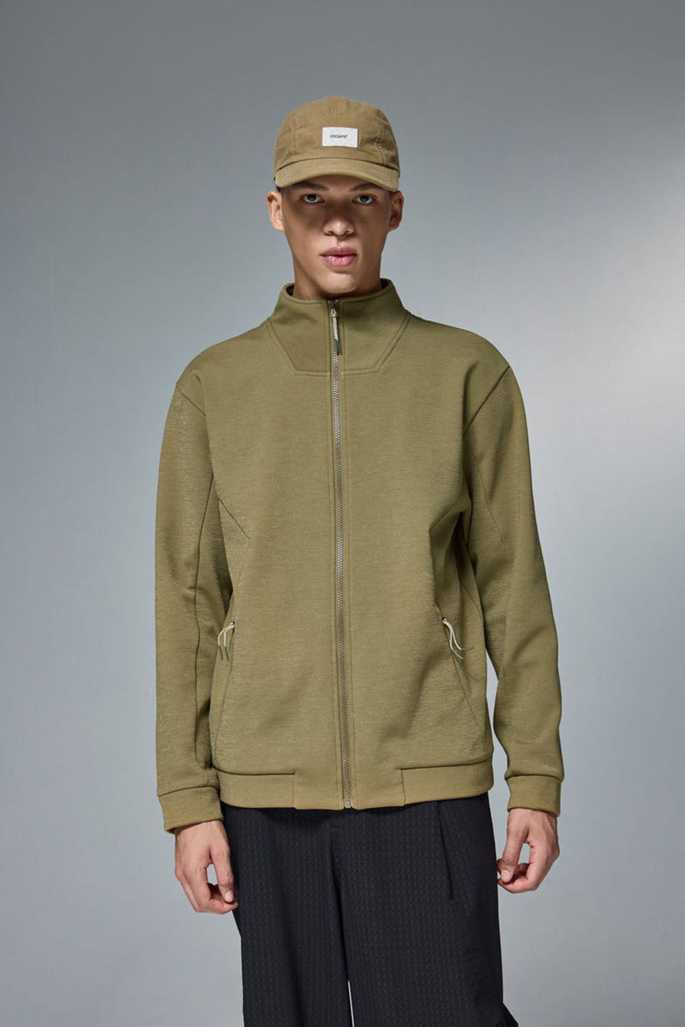 Hydrogen Four-Way Stretch Patchwork High Collar Fleece Jacket