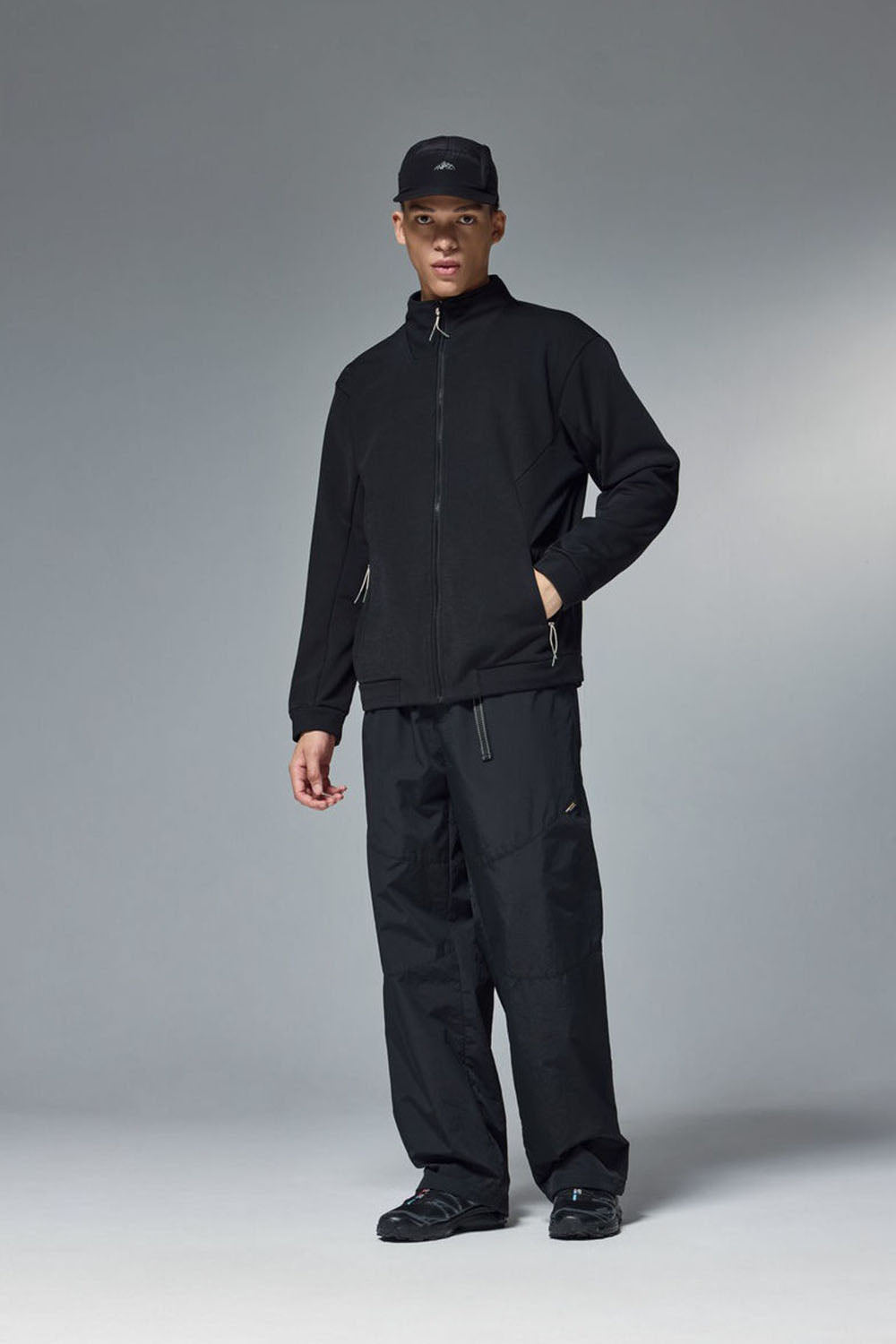 Hydrogen Four-Way Stretch Patchwork High Collar Fleece Jacket
