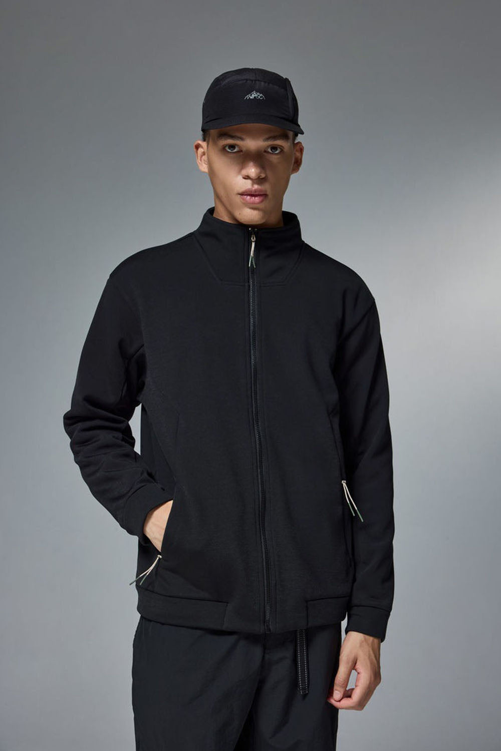 Hydrogen Four-Way Stretch Patchwork High Collar Fleece Jacket
