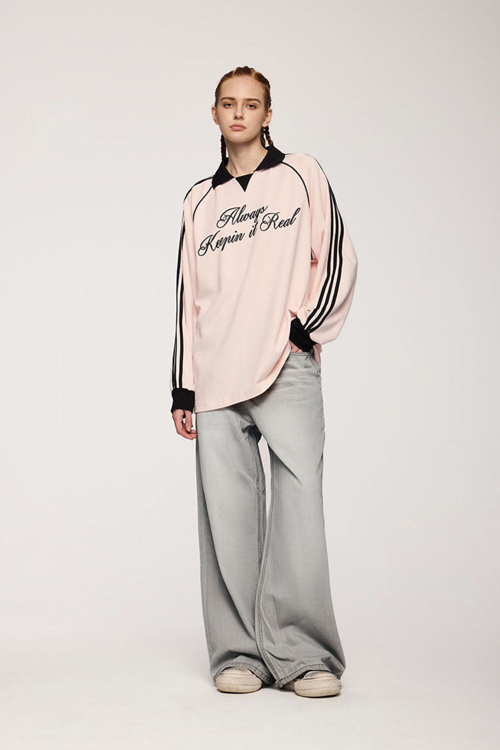 Ripple Wash Floor-Length Streetwear Vintage Jeans