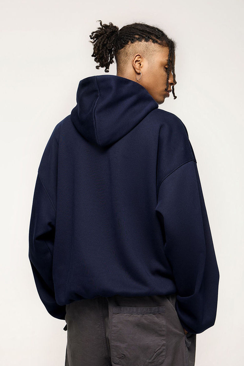 Flame Laminated Fleece Hoodie in Casual Cropped Style