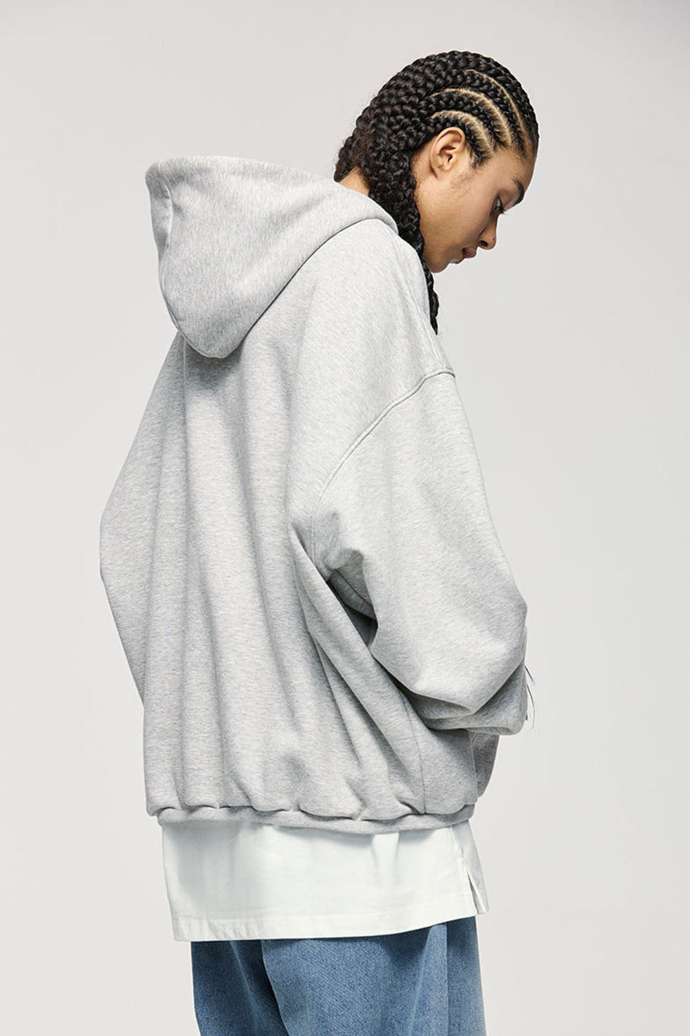 Flame Laminated Fleece Hoodie in Casual Cropped Style