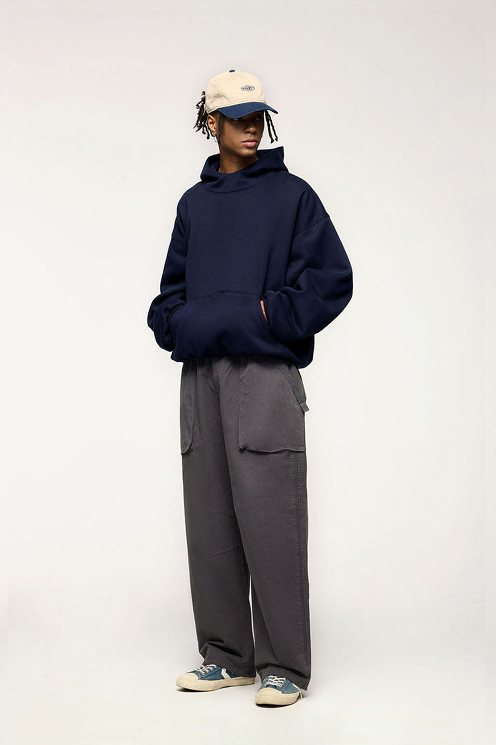 Flame Laminated Fleece Hoodie in Casual Cropped Style