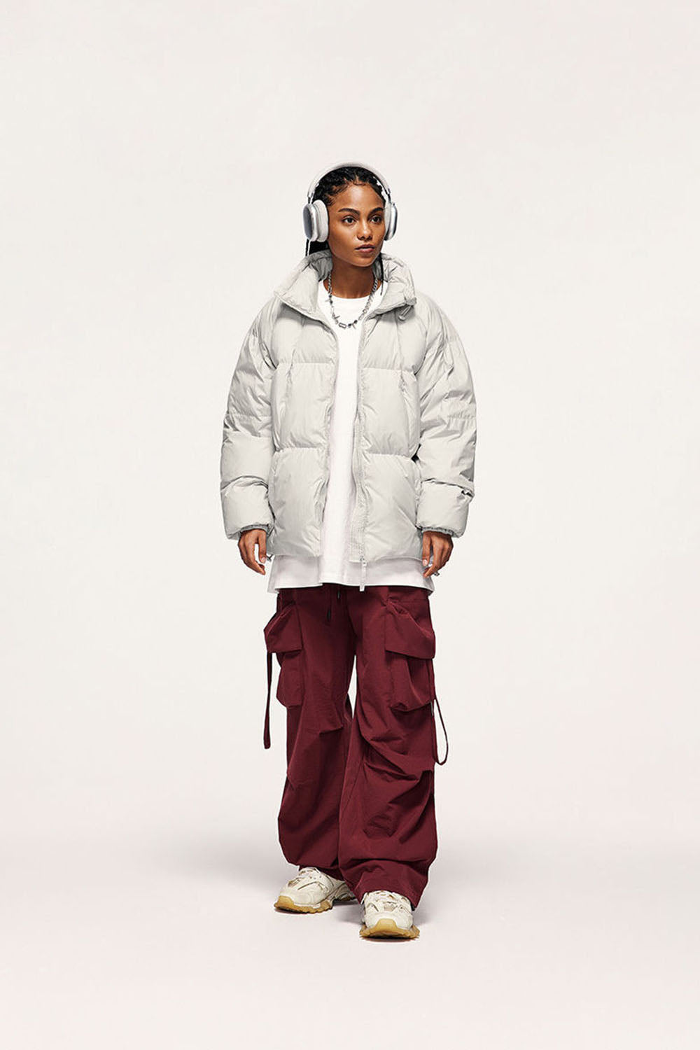 Teflon Coated Triple Protection Toast Down Jacket with 90% Down Filling and High Neck