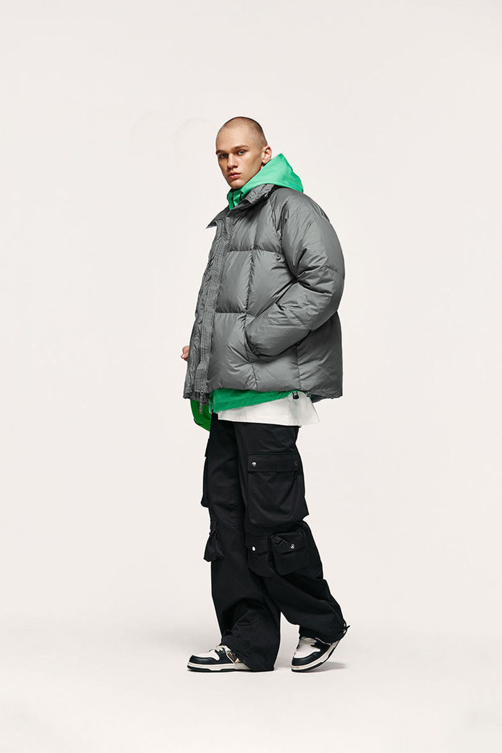 Teflon Coated Triple Protection Toast Down Jacket with 90% Down Filling and High Neck