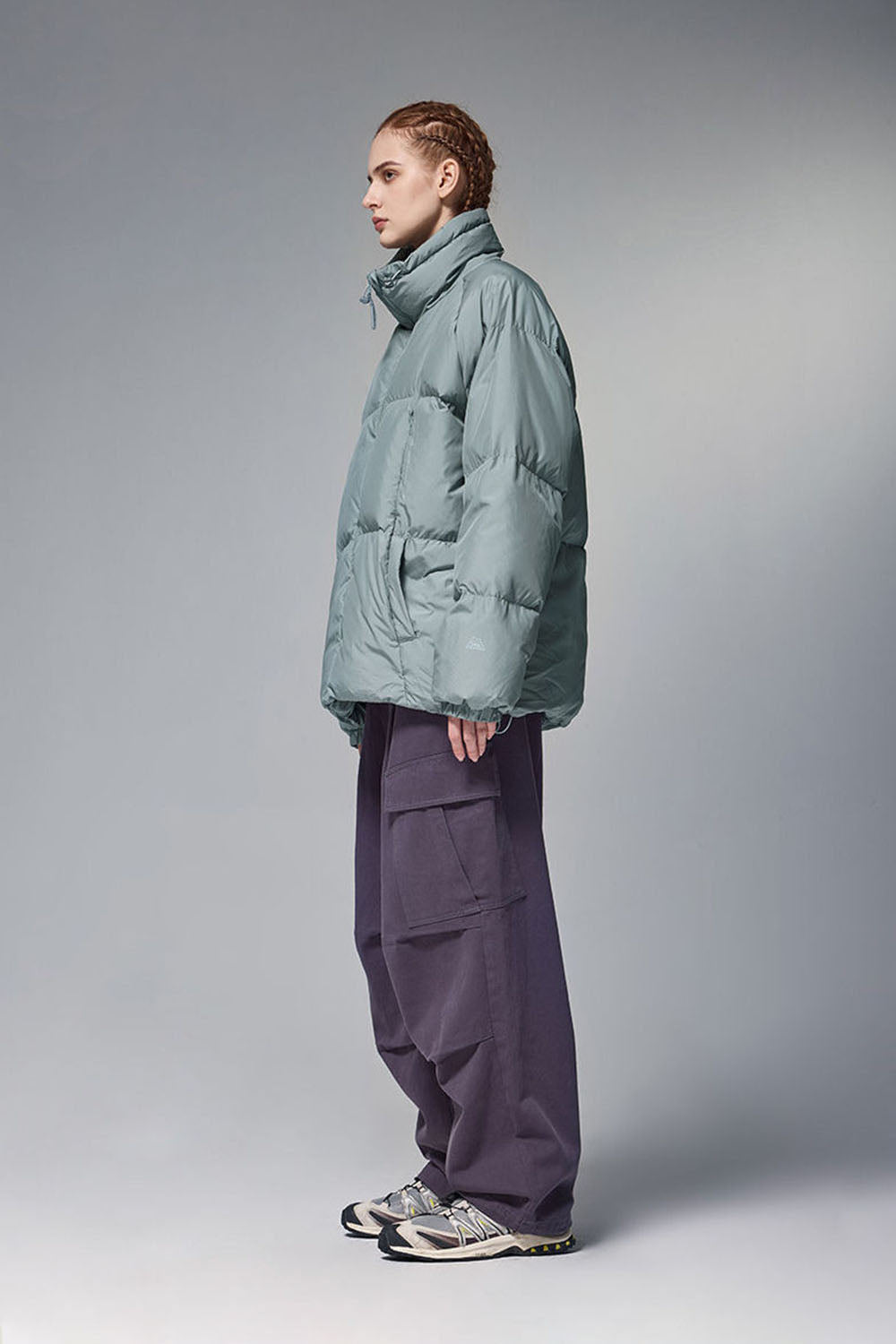 Teflon Coated Triple Protection Toast Down Jacket with 90% Down Filling and High Neck