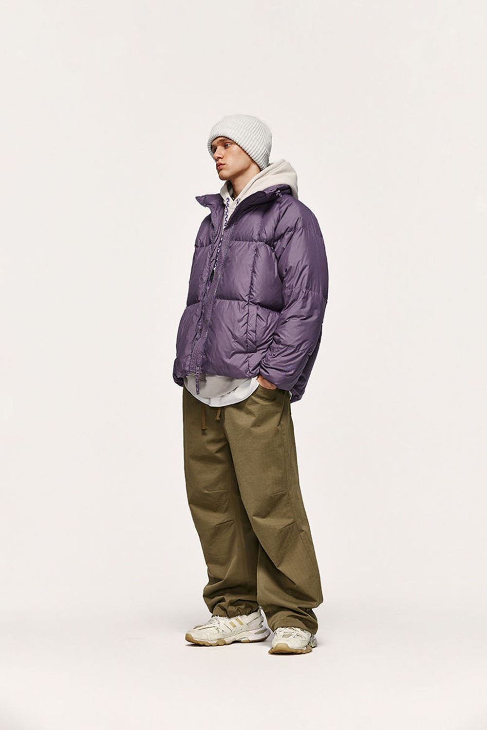 Teflon Coated Triple Protection Toast Down Jacket with 90% Down Filling and High Neck