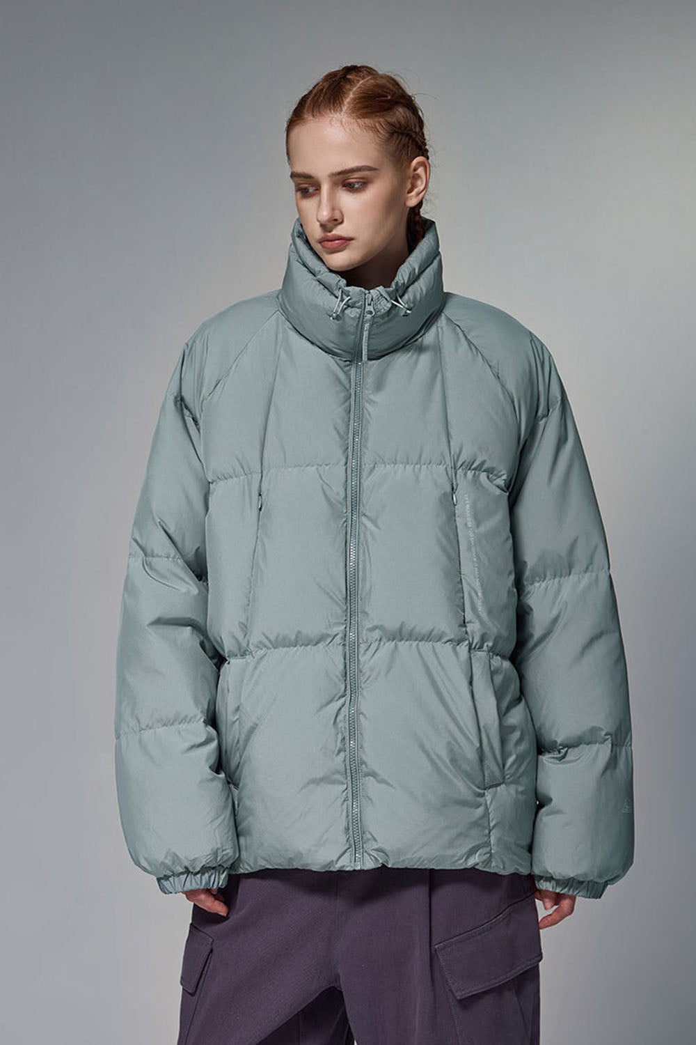 Teflon Coated Triple Protection Toast Down Jacket with 90% Down Filling and High Neck