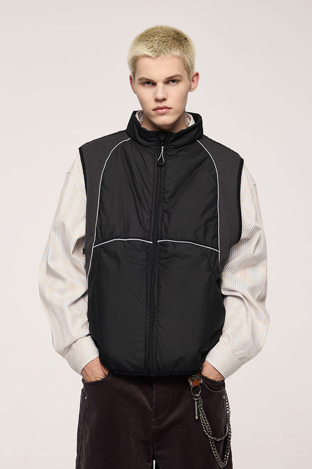 Functional Cotton Vest Outdoor Color Block Utility Vest