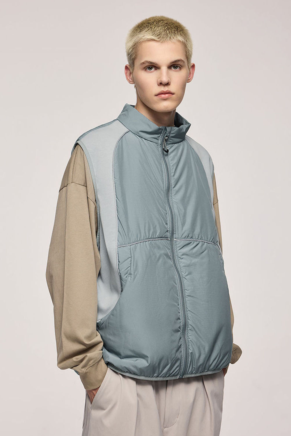 Functional Cotton Vest Outdoor Color Block Utility Vest
