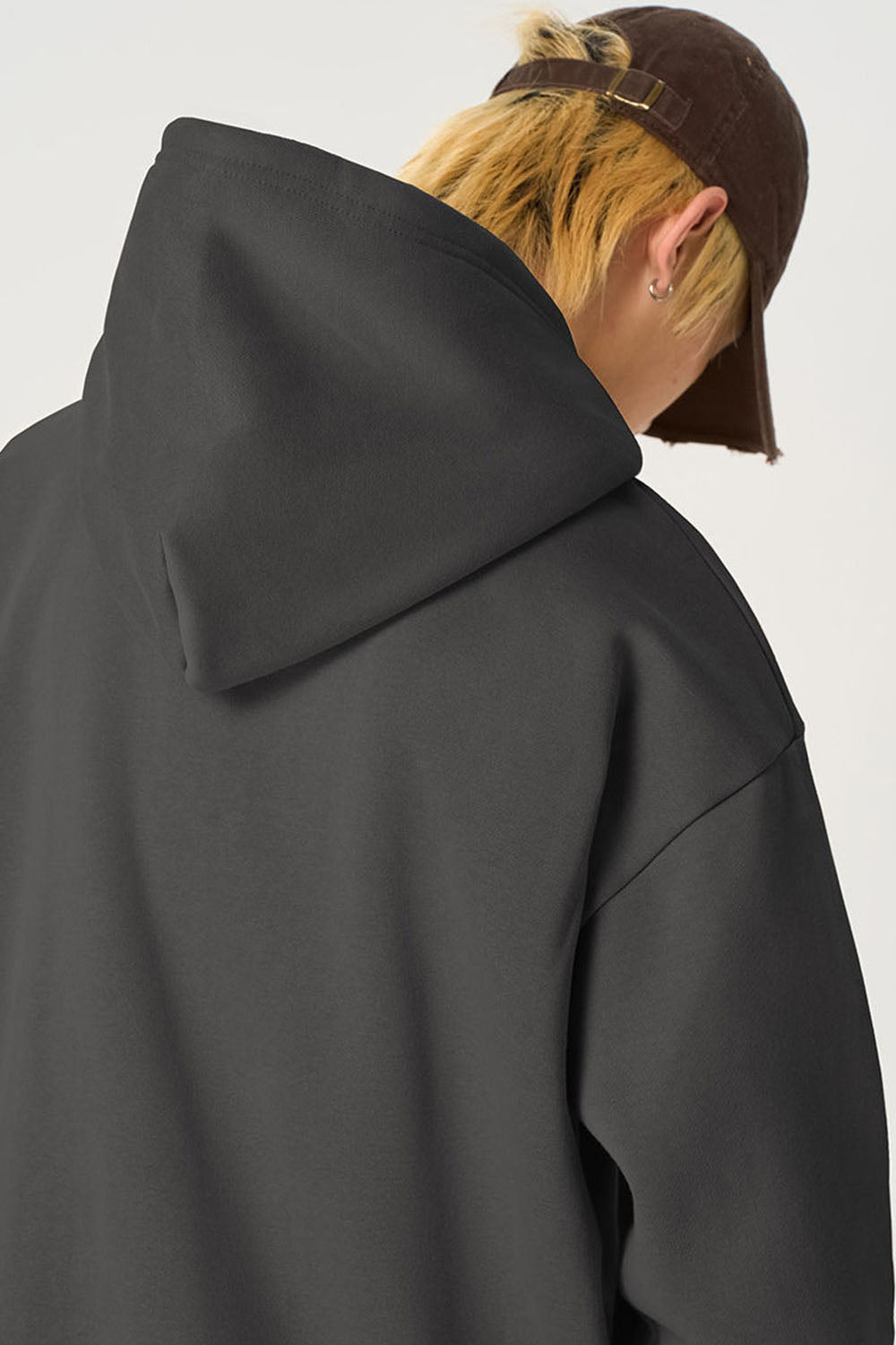 Solid Color 350g Fleece Hoodie with Plush Lining