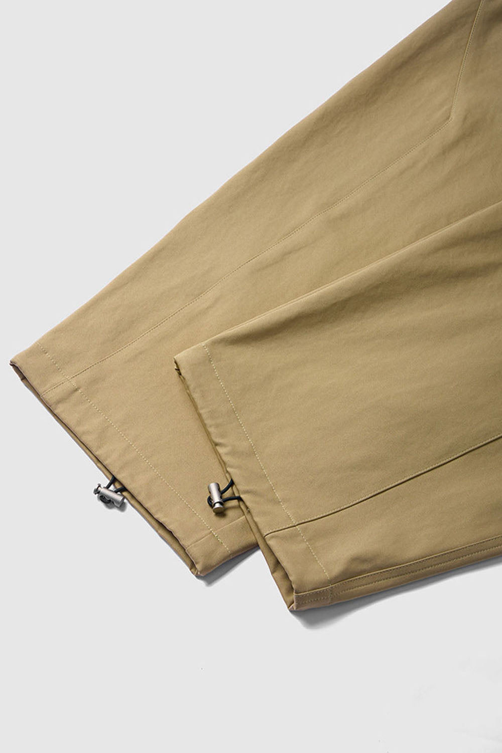 Rivet Faux Pocket Elastic Utility Pants with Wrinkle-Resistant Wide-Leg Design