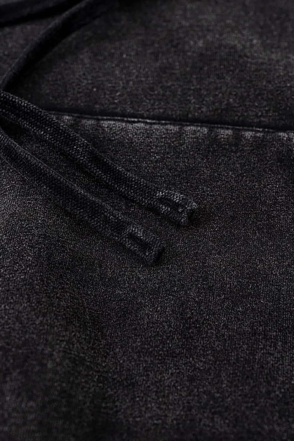 Vintage Washed Fleece-Lined Cropped Hoodie with Drop Shoulder Design