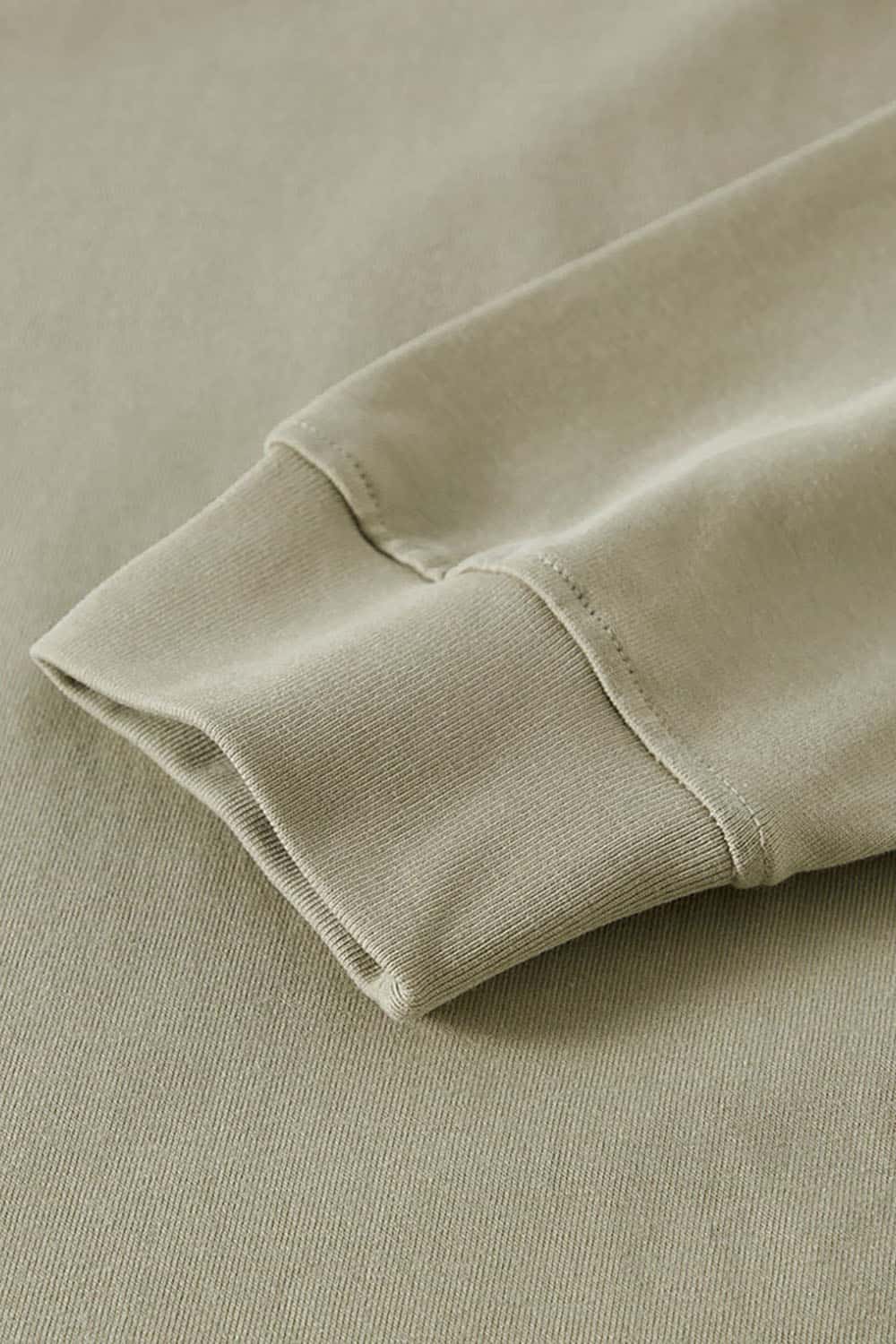 Heavyweight Basic Long Sleeve Solid Color Cotton Loose-Fit Plus Size T-Shirt