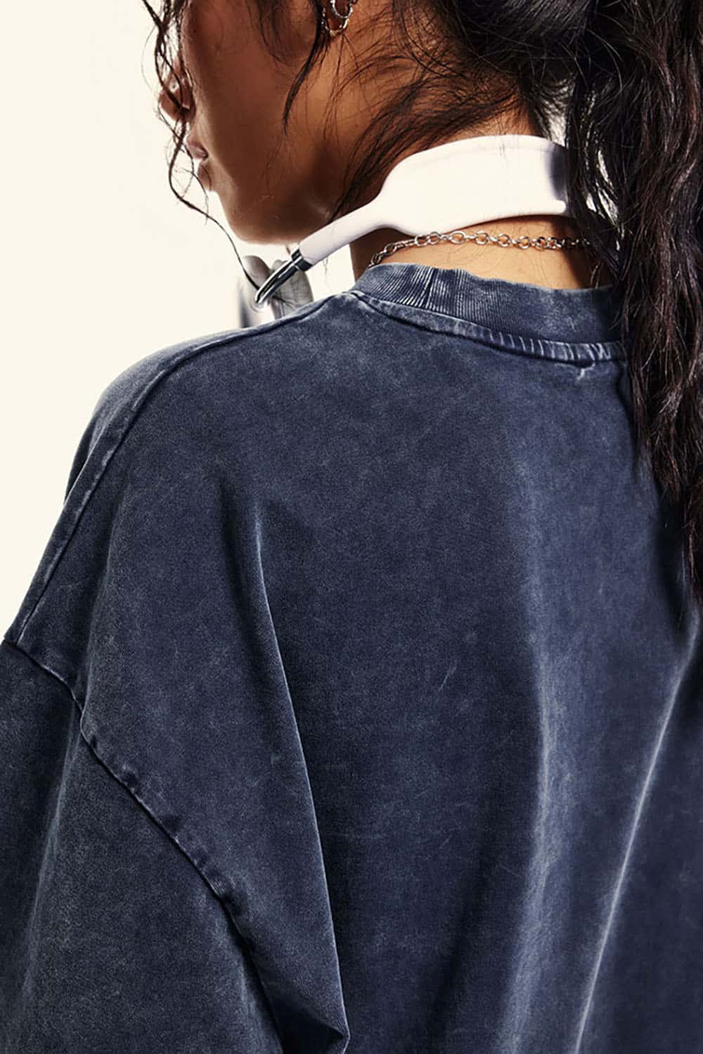 Heavyweight Pure Cotton Wax-Dyed Washed Vintage Short Sleeve T-Shirt