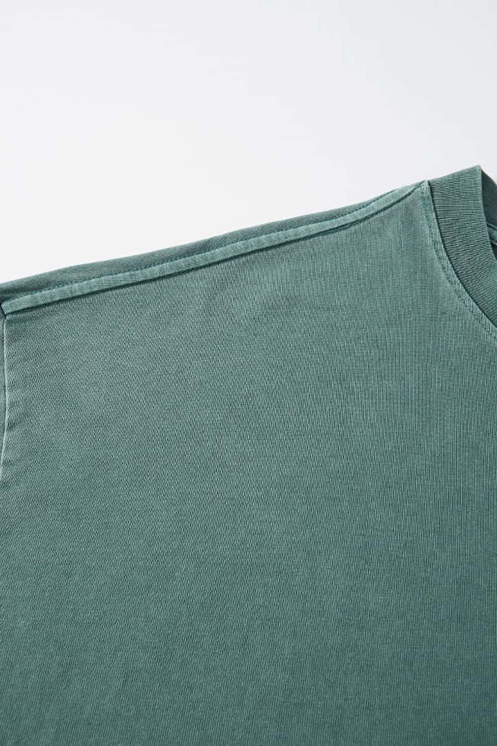 Loose Long Sleeve 260G Vintage Wash Distressed Long Sleeve T-Shirt