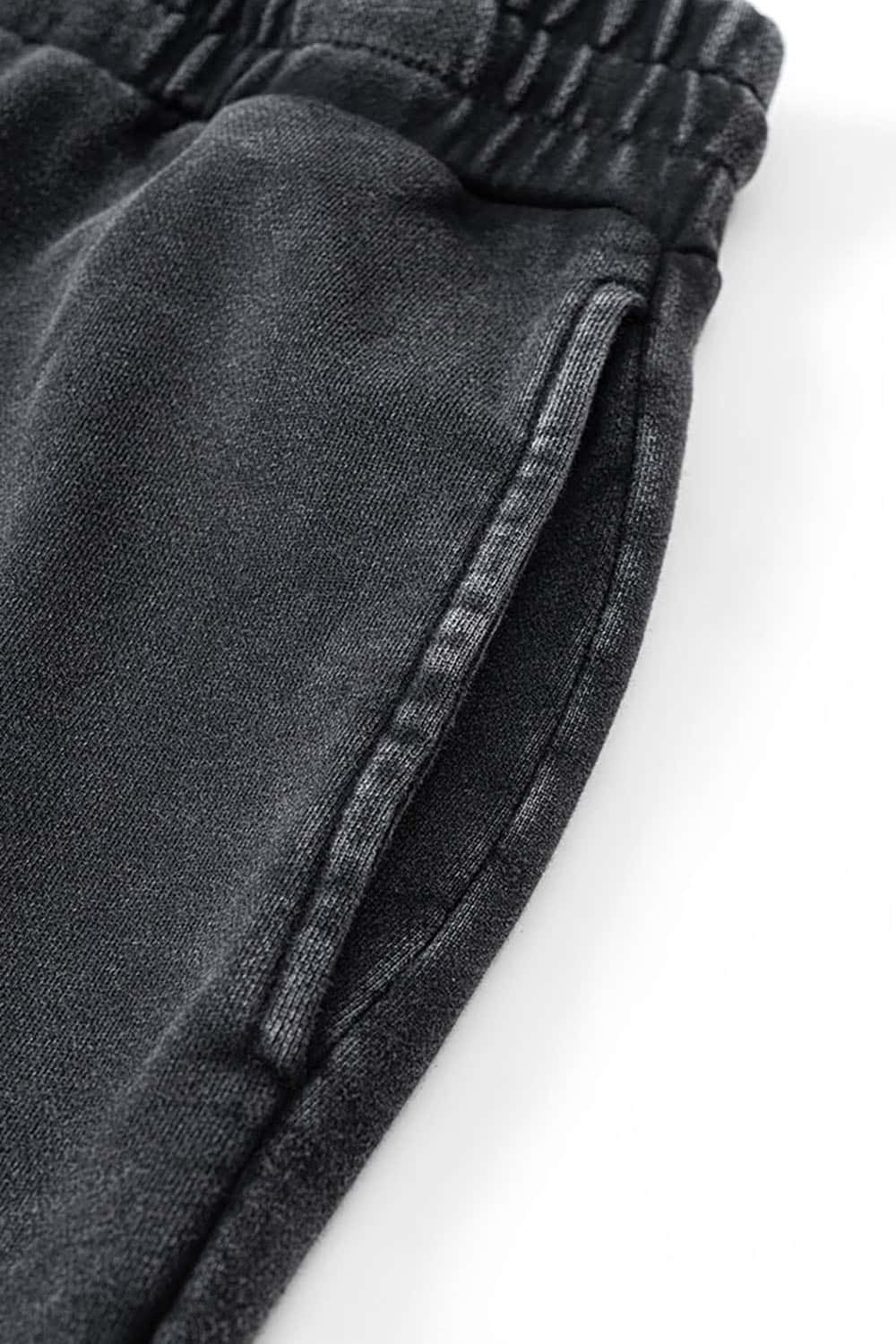 Unisex Casual Straight-Leg Sports Pants in Vintage Wash