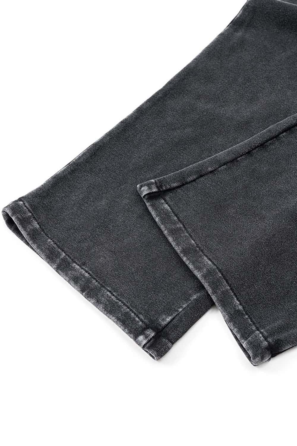 Unisex Casual Straight-Leg Sports Pants in Vintage Wash