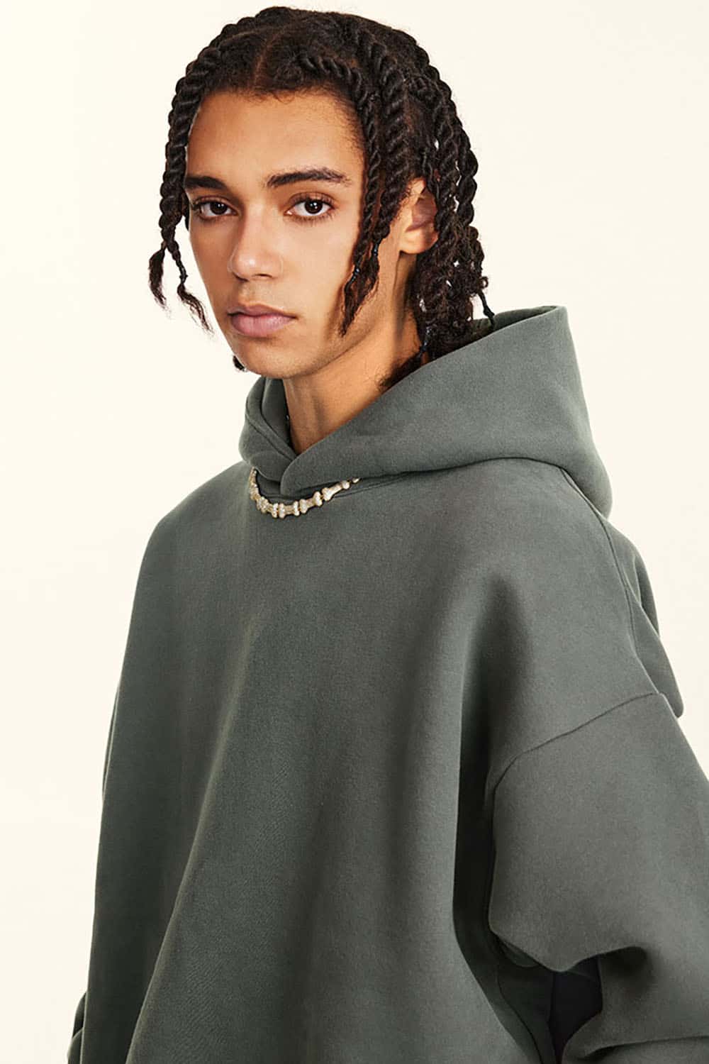 Basic Loose Fleece-Lined Sports Hoodie with Concealed Zipper