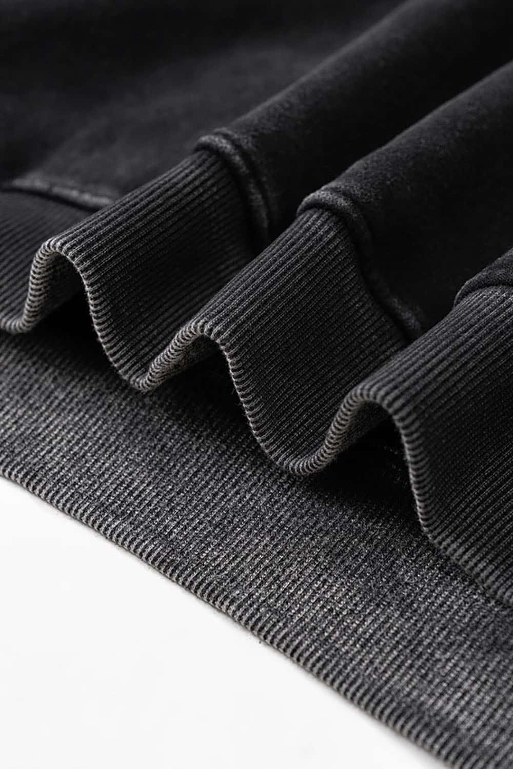 High-Street Retro Wash Fleece-Lined Thick Hoodie