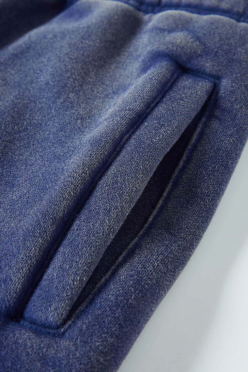 Vintage Wash Fleece-Lined Cuffed Joggers for Couples