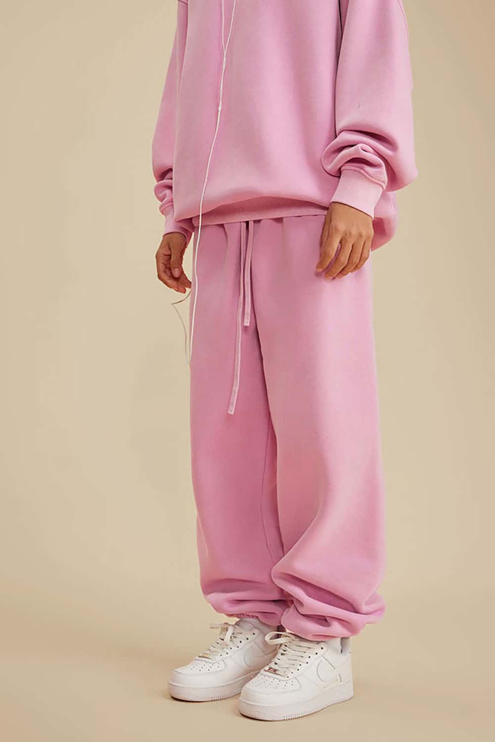 Vintage Wash Fleece-Lined Cuffed Casual Sport Joggers