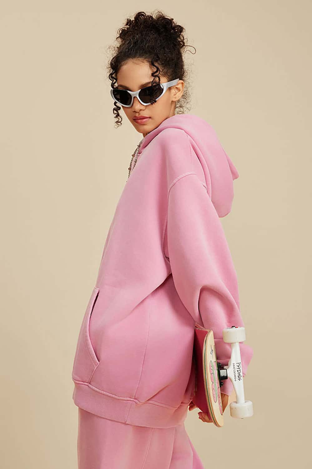 Heavyweight Fleece-Lined Hooded Vintage Wash Sweatshirt