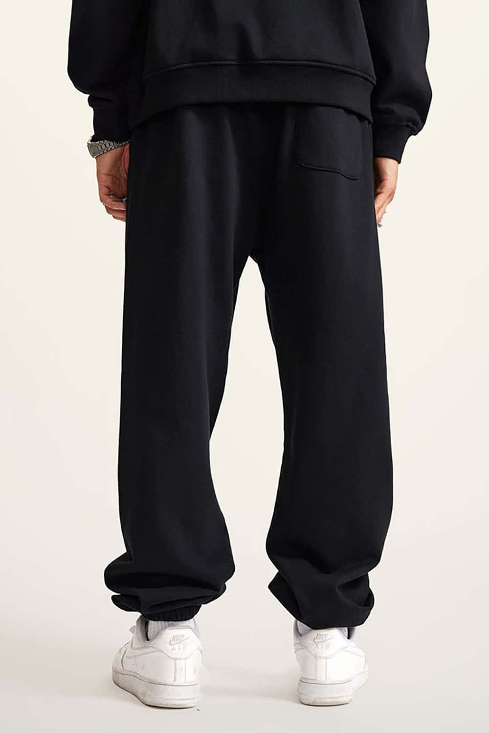 Heavyweight Loopback Cotton Joggers with Cuffed Ankles